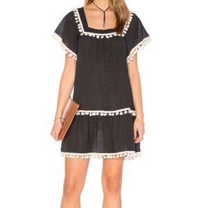 New black coverup with tassel accents